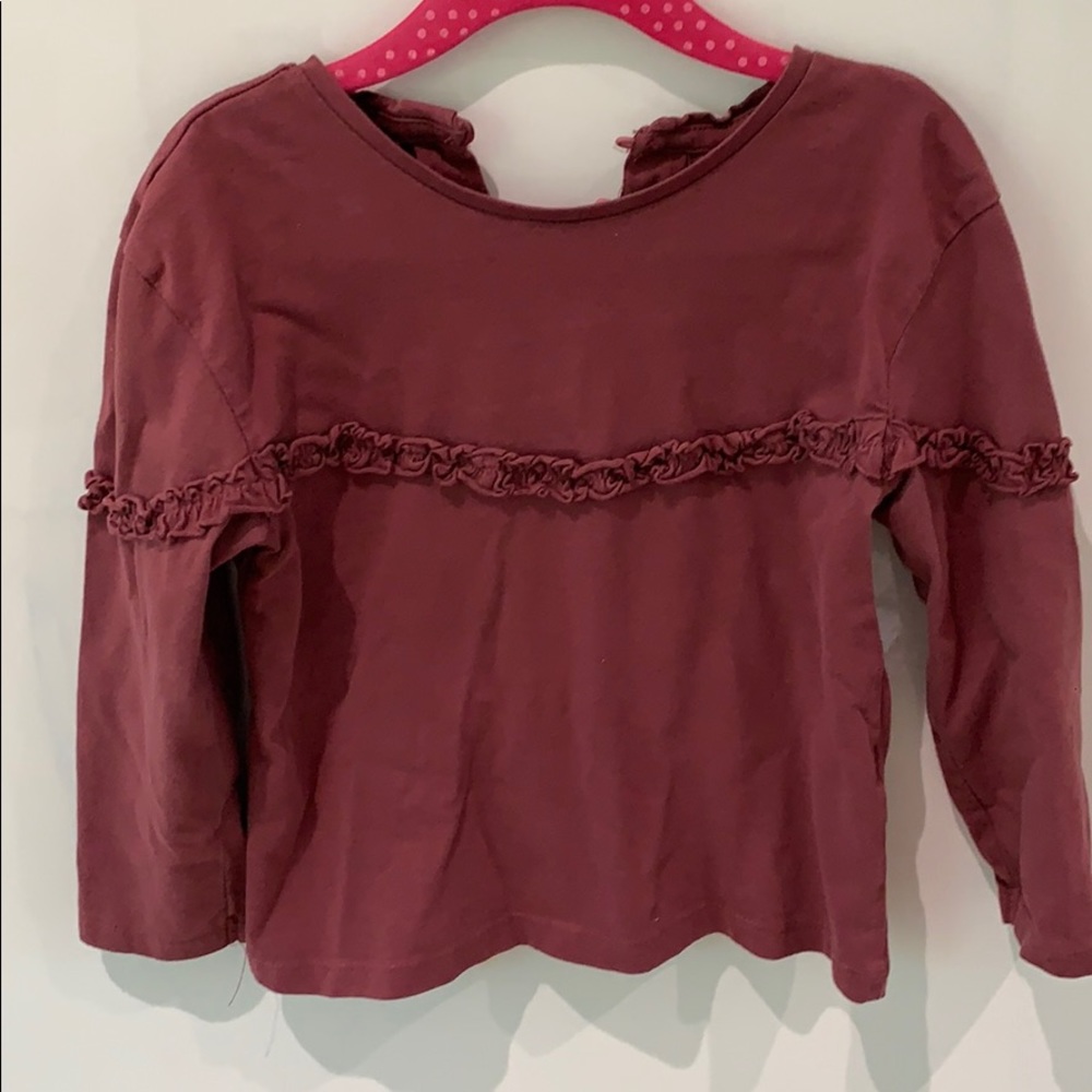 Maroon Zara long sleeve shirt